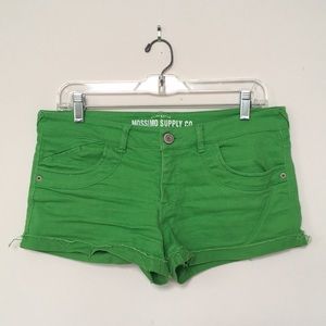 Green Jean Shorts